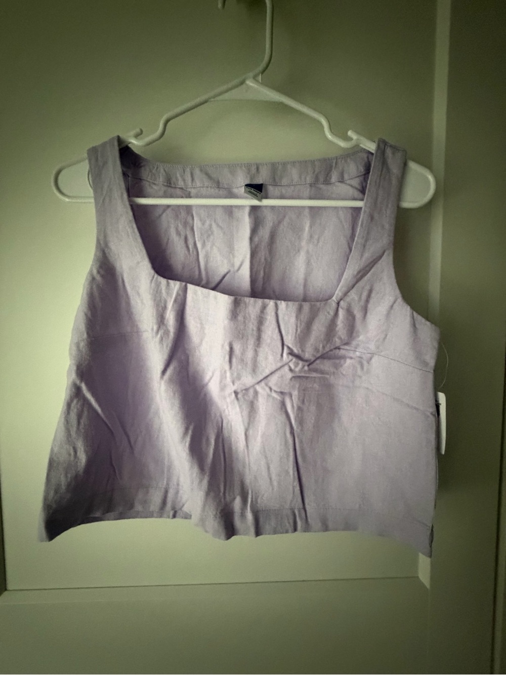 Old Navy Lavender Square-Neck Crop Top S Coquette Fairy Feminine NWT